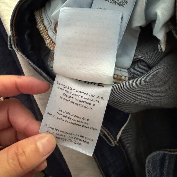 🦋 FRAME Le Skinny de Jeanne Jeans Cascade Hem Meyer Dark Wash 27 Raw Hem Casual - Picture 8 of 9